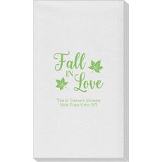 Big Autumn Fall In Love Linen Like Guest Towels