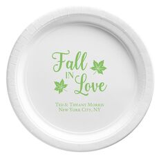 Big Autumn Fall In Love Paper Plates