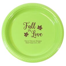 Big Autumn Fall In Love Plastic Plates