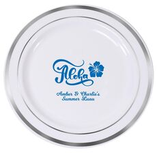 Aloha Premium Banded Plastic Plates