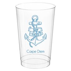 Ship Faced Clear Plastic Cups