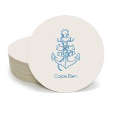 Ship Faced Round Coasters