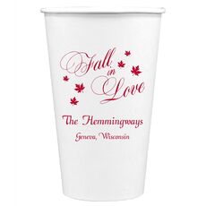 Elegant Fall In Love Paper Coffee Cups