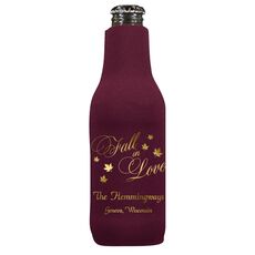 Elegant Fall In Love Bottle Koozie