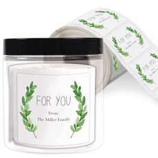 Two Sprigs Square Gift Stickers in a Jar