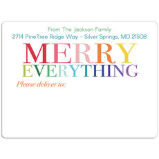 Colorful Merry Everything Shipping Labels