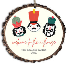 Nutcracker Trio Faux Wood Ornament