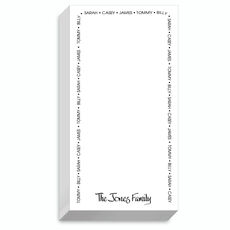 Family Arch List Sheets in Jolly Type - REFILL ONLY