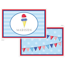 Red, White and Blue Laminated Placemat