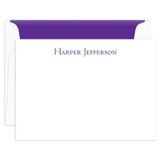 Simply Elegant Flat Correspondence Cards - Raised Ink