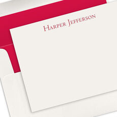 Simply Elegant Flat Correspondence Note Cards - Letterpress