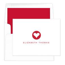 Modern Heart Folded Note Cards