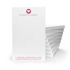 Modern Heart Stack of Small Notepads