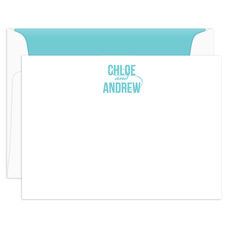Modern Couple Flat Note Cards