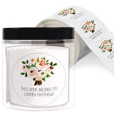 Pink Bouquet Gift Stickers in a Jar