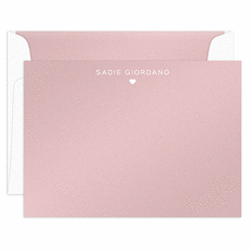 Mini Heart Flat Shimmer Note Cards