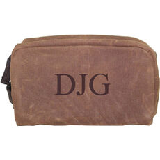 Personalized Waxed Canvas Travel Kit