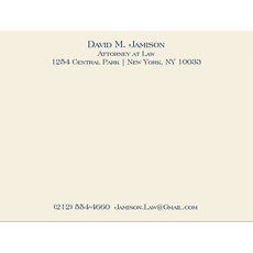 Discerning Flat Note Cards - Raised Ink