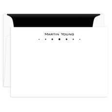 A Row of Dots Flat Note Cards - Raised Ink