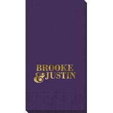 Ampersand Stacked Couple Guest Towels
