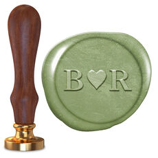 2 Initials Plus Heart Wax Seal Stamp