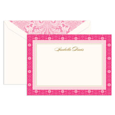 Hot Pink Border Flat Note Cards
