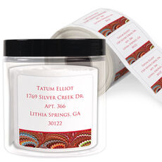 Italian Marble Square Address Labels in a Jar