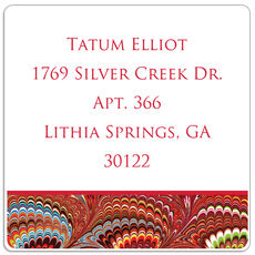 Italian Marble Square Address Labels in a Jar