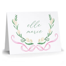 Bow Crest Folded Note Cards