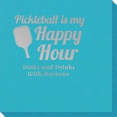 Pickleball Is My Happy Hour Napkins