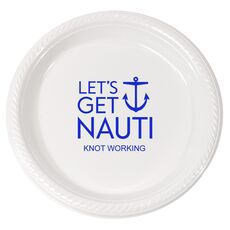 Let's Get Nauti Anchor Plastic Plates