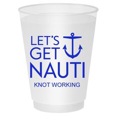 Let's Get Nauti Anchor Shatterproof Cups