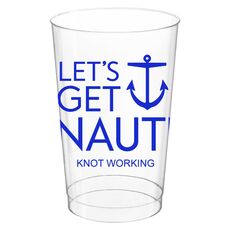 Let's Get Nauti Anchor Clear Plastic Cups