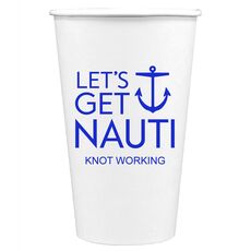 Let's Get Nauti Anchor Paper Coffee Cups
