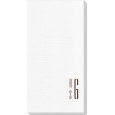 Your Skinny Stacked Initials Deville Guest Towels
