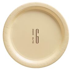 Your Skinny Stacked Initials Paper Plates