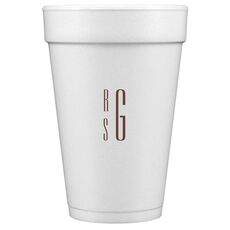 Your Skinny Stacked Initials Styrofoam Cups