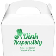 Dink Responsibly Gable Favor Boxes