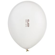 Your Skinny Stacked Initials Latex Balloons
