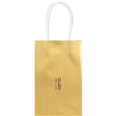 Your Skinny Stacked Initials Medium Twisted Handled Bags