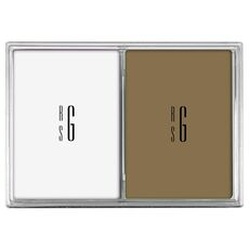 Your Skinny Stacked Initials Double Deck Playing Cards