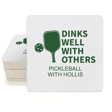 Dinks Well With Others Square Coasters