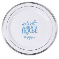 Beach House Premium Banded Plastic Plates