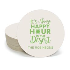 Happy Hour in the Desert Round Coasters
