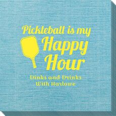 Pickleball Is My Happy Hour Bamboo Luxe Napkins