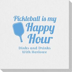 Pickleball Is My Happy Hour Linen Like Napkins