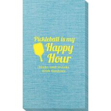 Pickleball Is My Happy Hour Bamboo Luxe Guest Towels