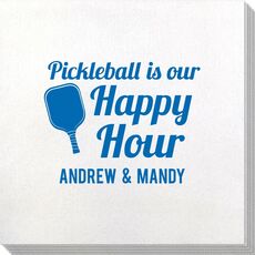 Pickleball Is Our Happy Hour Bamboo Luxe Napkins