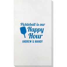 Pickleball Is Our Happy Hour Bamboo Luxe Guest Towels