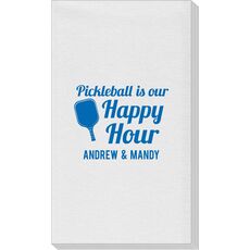 Pickleball Is Our Happy Hour Linen Like Guest Towels